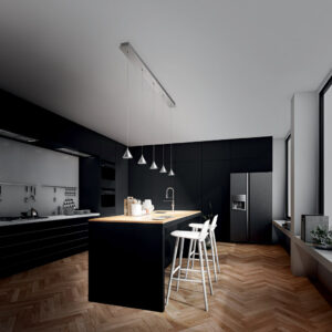 3d-rendering-black-modern-dining-bar-in-kitchen